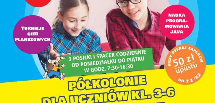 Ferie zimowe w Olsztynie dla uczniów kl. 3, 4, 5 i 6