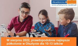 Półkolonie dla 10-13 latków  pt. „Sztuczna inteligencja – programowanie gier”i „Akademia Talentów” od 22 do 26.08. 2022 r.