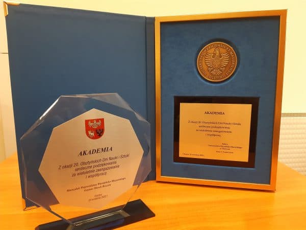 podziękowania UMW i Marszałka dla Akademii