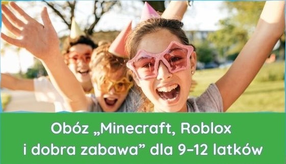 Obóz „Minecraft, Roblox i dobra zabawa” dla dzieci 9–12 lat nad jeziorem Maróz – gry komputerowe z umiarem, dużo zabawy na świeżym powietrzu z rówieśnikami.