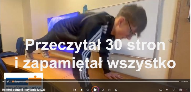 Czyta ze zrozumieniem i wszystko pamięta